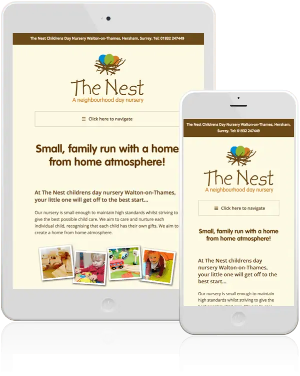 The Nest Nursery School Responsive Web Design