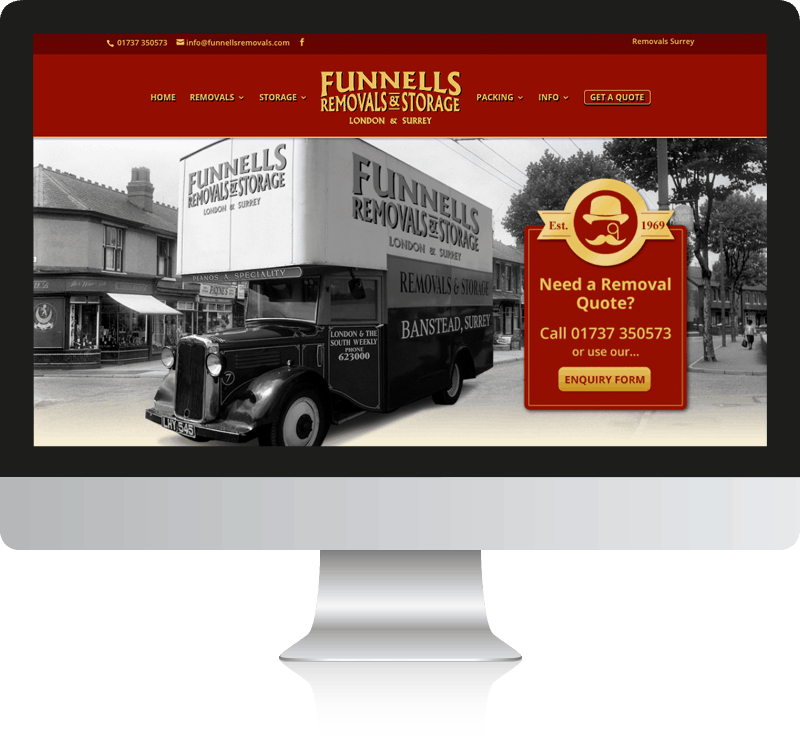 Funnells Removal Company Website Design