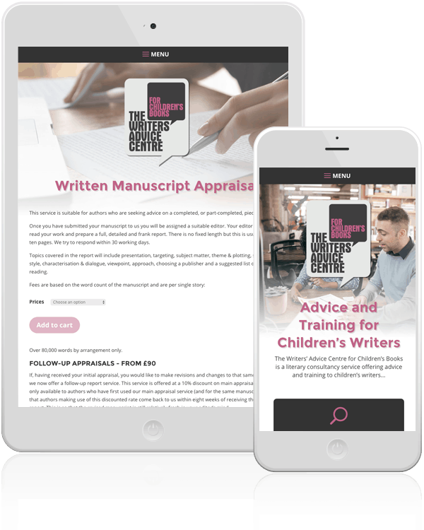 Writers' Advice Centre Mobile Web Design