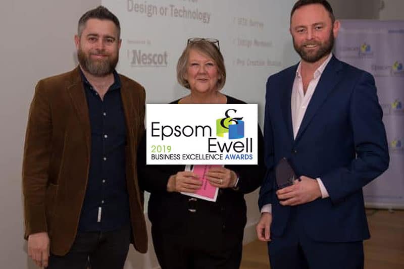 Winners of Best Technology & Design at the Epsom & Ewell Business Awards 2019