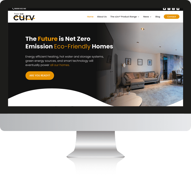 green web design project curv
