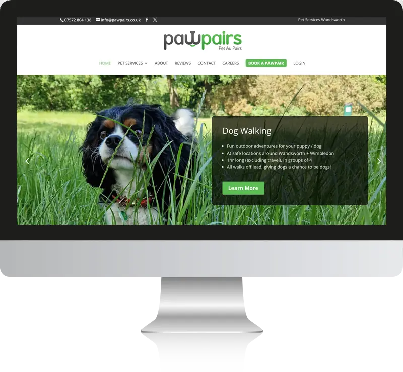 Pawpairs pet sitting website